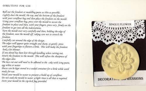 CAKE ICING EMBOSSING PLATE - SINGLE FLOWER