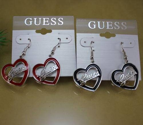 "GUESS" Earrings - 2 PAIRS! 1 Red and 1 Blue - BARGIN!