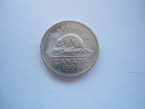 1996 5 CENTS CANADA