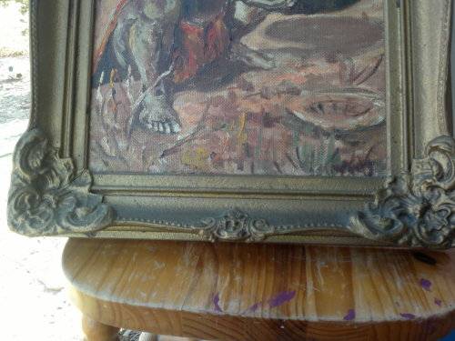 STUNNING FRAMED ANTIQUE PAINTING,NEEDS A CLEANING