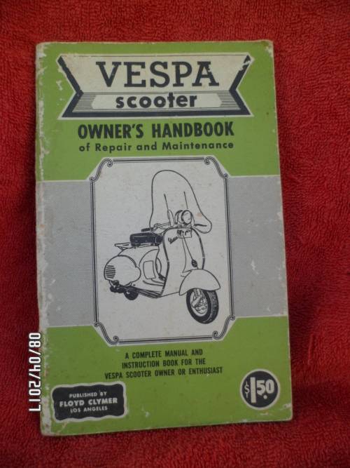 VESPA SCOOTER OWNERS MANUEL BY J.EMMOTT