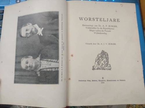 Worsteljare -Ds AJV Burger-Herinneringe van n Veldprediker-Republikeinse Magte-Tweede Vryheidsoorlog