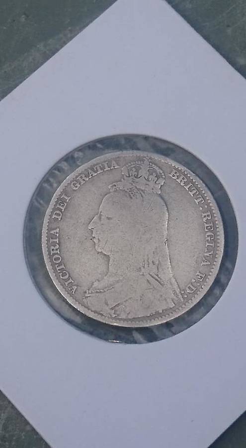 1892 1 Shilling - Victoria 2nd portrait, 2nd type