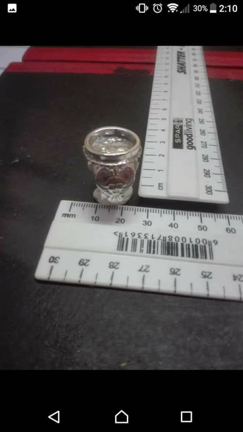 Vintage bulky silver men's St Christopher ring