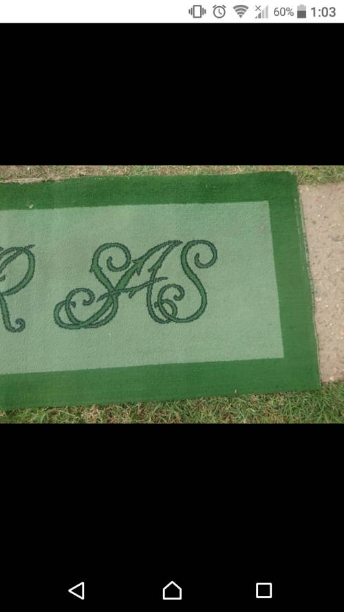 RARE FIND A ORIGINAL VINTAGE SAR CARPET.FAIR CONDITION