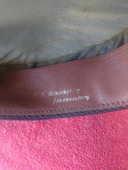 Scarce Vintage Black SAR Cap..HJ Henochsberg, Johannesburg...