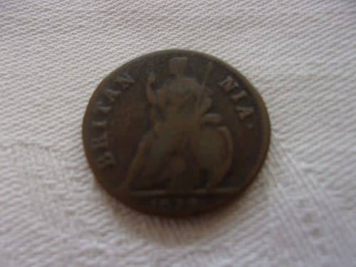 1673 Charles II British copper Farthing (1/4d) coin