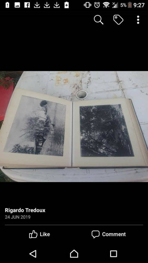Antique photo album with original photos