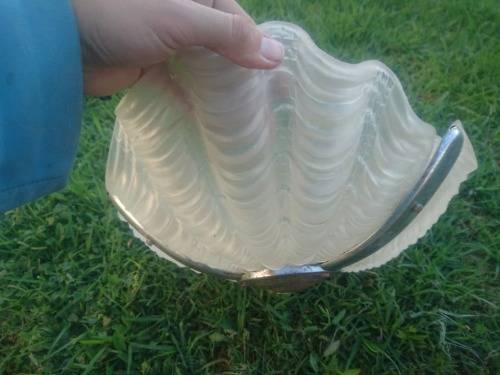 ART DECO SHELL SHAPED CEILING LIGHT.