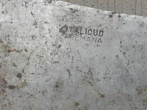 RARE ! ANTIQUE INTALICUS PREMANA WOODEN AND STEEL BUTCHERS BLADE