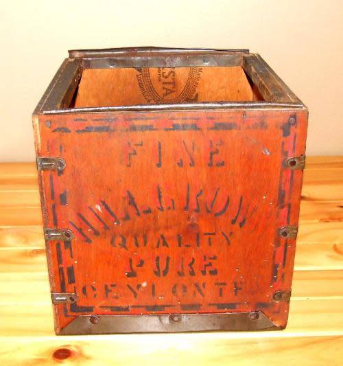 Rare Antique Ceylon tea box