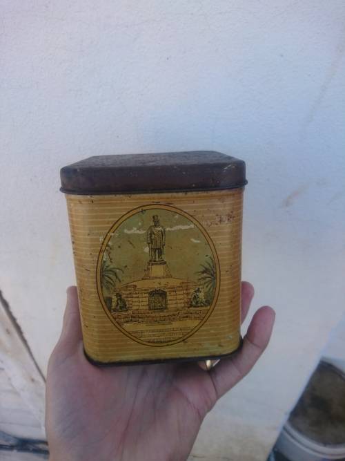 Africana coffee tin.some age related ware