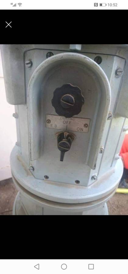 RARE A BIG VERY HEAVY BOAT COMPASS binnacle.SELF COLLECT ROBERTSON.LIGHT NOT TESTED