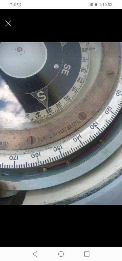 RARE A BIG VERY HEAVY BOAT COMPASS binnacle.SELF COLLECT ROBERTSON.LIGHT NOT TESTED