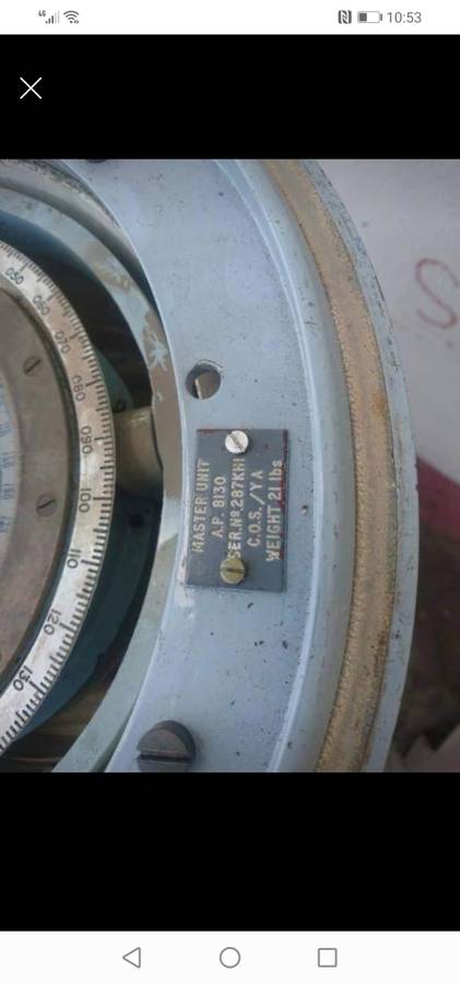 RARE A BIG VERY HEAVY BOAT COMPASS binnacle.SELF COLLECT ROBERTSON.LIGHT NOT TESTED