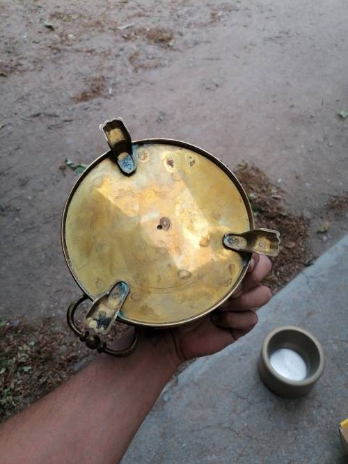 Cute brass pot with lion paws
