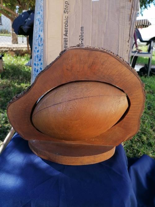 LARGE Original Handcrafted Spinning LIONS Rugby Ball!!! 400mm x 280mm ONE OF A KIND