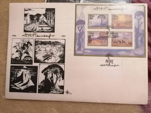 Pierneef, 5 Linocuts and 4 Stamps, 22 x 16 cms,