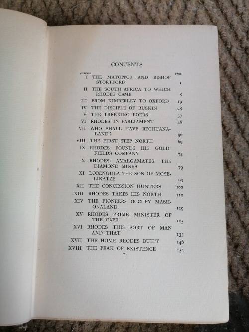 Rhodes  Sarah Gertrude Millin  Published by Chatto and Windus, 1933  News paper glued on first page