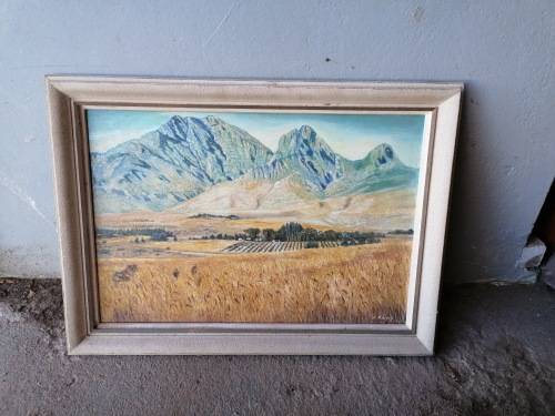 Lovely vintage painting by A. Makey 65cm x 47cm 54cm x 38cm