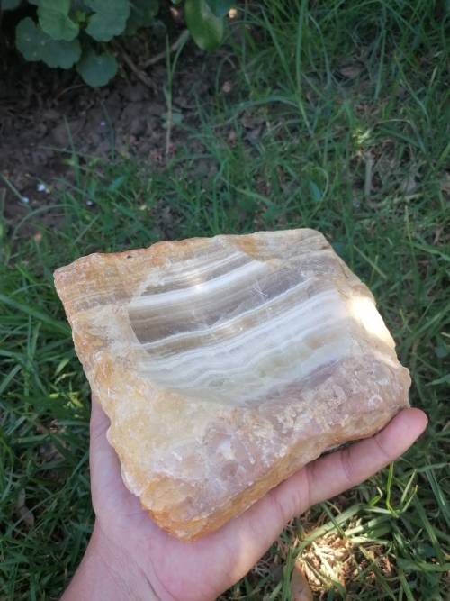 VINTAGE NATURAL AGATE CIGARETTE CIGAR ASHTRAY