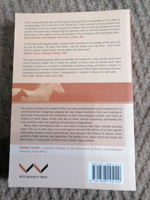 Nuut Riding High by Sandra SwartPaperback / Softback  Horses, Humans and History in South Africa