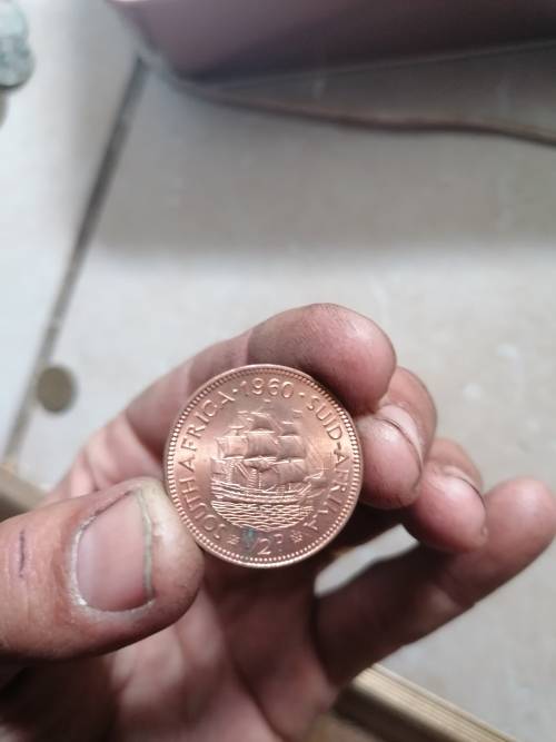 Nice condition south african 1960 1/2d