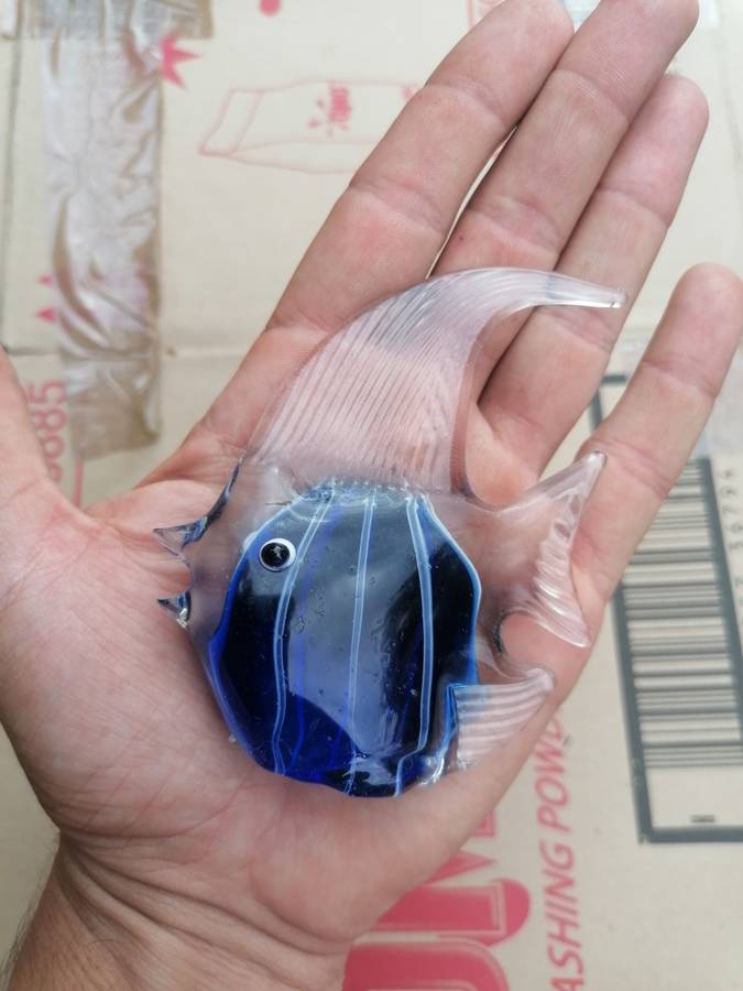 Glass fish figure