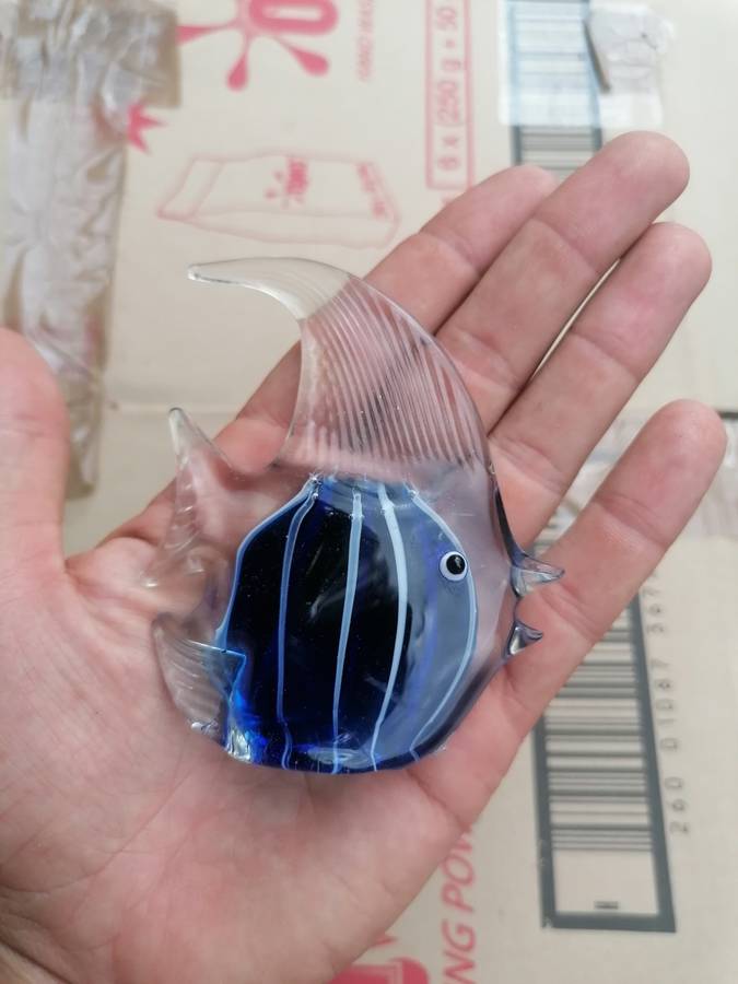 Glass fish figure