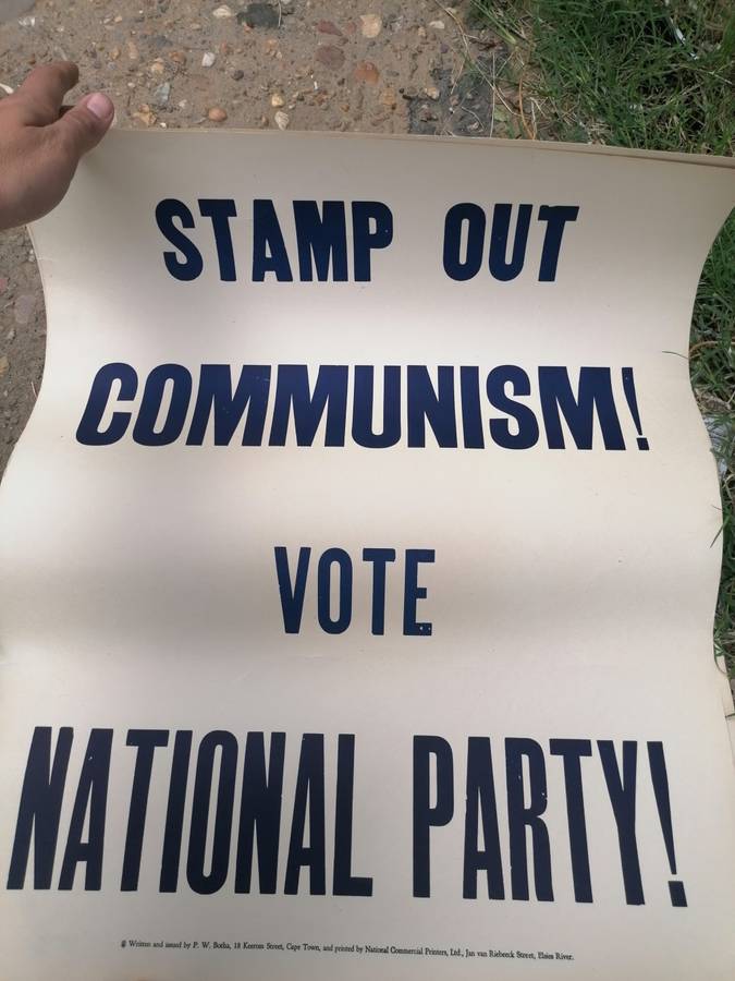 Rare find a original apartheid National party poster
