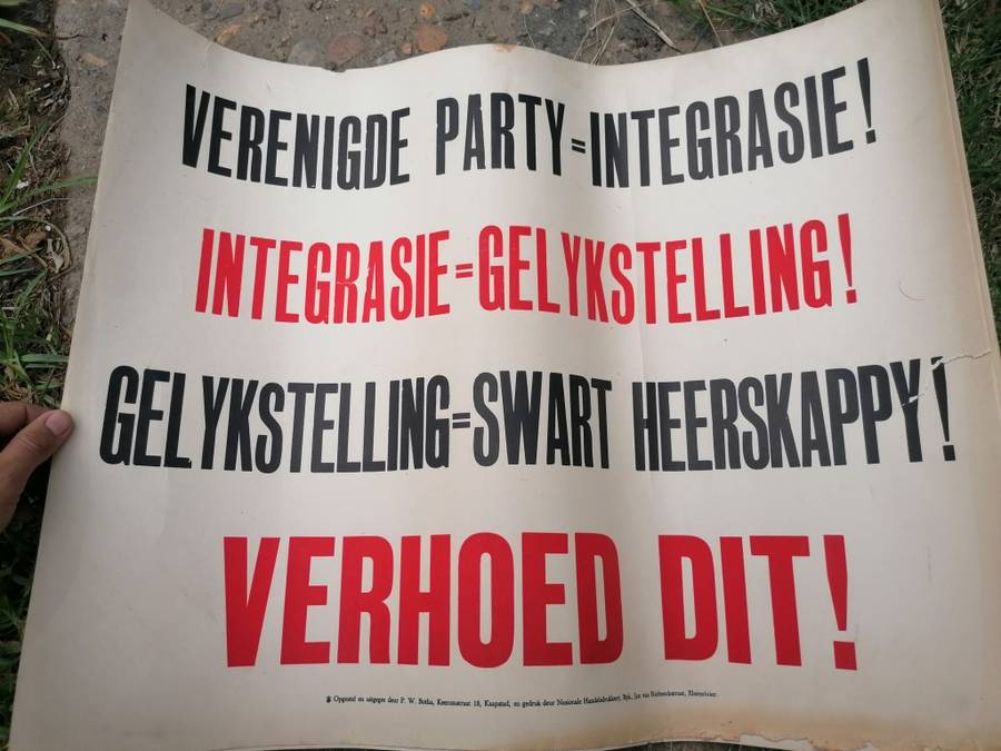 Rare find a original apartheid National party poster