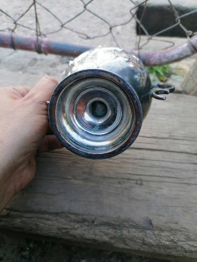 Antique Silver-Plated sugar holder