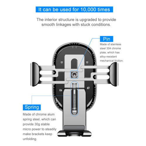 Baseus Car Mount Qi Wireless Charger Quick Charge Fast Charging Pad Holder Stand