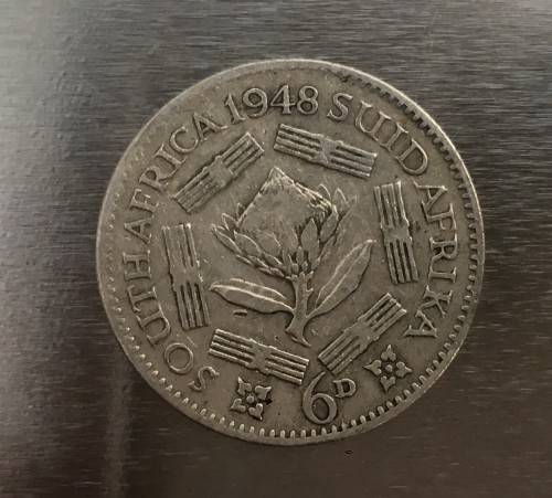 SALE - EXTREMELY RARE 1948 SILVER 6D SA COIN ***EXCELLENT CONDITION***