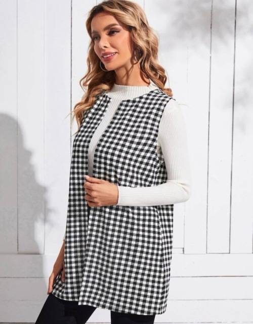**Winter Sizzling Sale : Stunning Emery Rose Open front Gingham Coat**