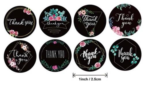 **Shop these lovely 100 piece Thank you stickers**