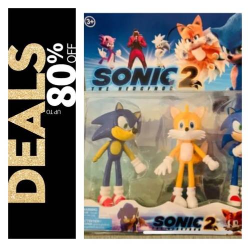 **80% Off Black Friday Sale : Sonic 2 Movie Figurine set**
