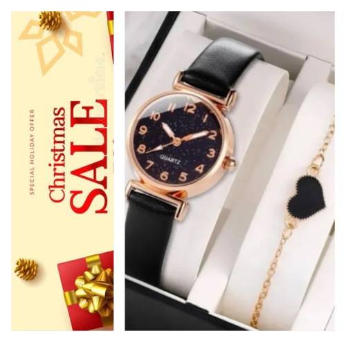 **R40 Xmas Sale : Gorgeous 2pc Rhinestone watch with bracelet**