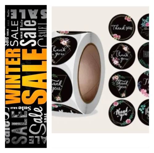**Shop these lovely 100 piece Thank you stickers**