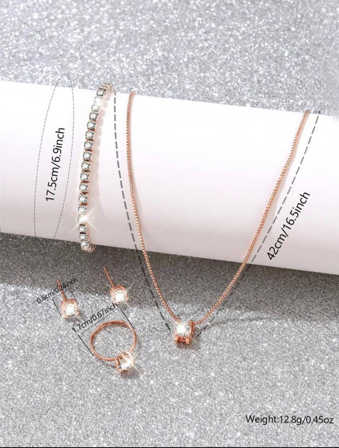 **Gorgeous 5 piece Watch, necklace, pendant, earrings and ring set **