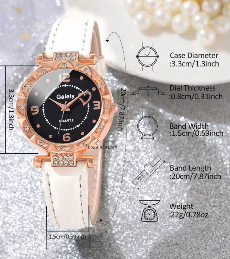 **Gorgeous 5 piece Watch, necklace, pendant, earrings and ring set **