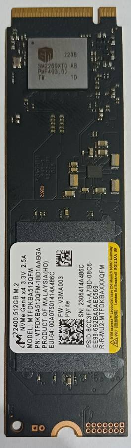 512GB Micron 2400 NVMe SSD