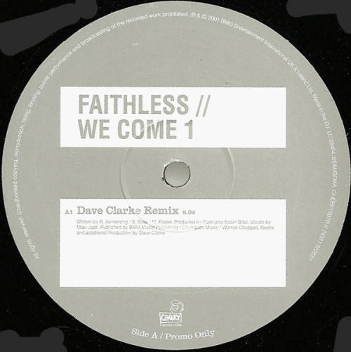 FAITHLESS// WE COME 1, PROMO, NEAR MINT