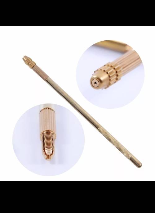 4pcs ventilation needles + 1 brass holder for Wigmaking Repair Lace wigs Toupee Knotting hook