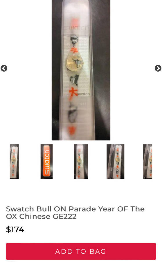 Swatch Collectors Edition Bull on Parade Year of the OX Chinese GE222 New