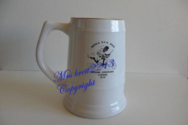 GROUND COVERAGE LUPANE 1979 BEER MUG ~ MZOLA S.F.A BASE