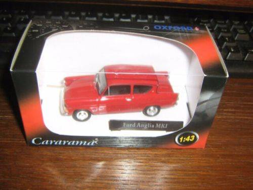 FORD ANGLIA MODEL CAR RED 1960`S 105E 2 DOOR SALOON