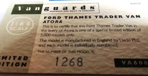 Ford Thames Trader Van `ATORA`