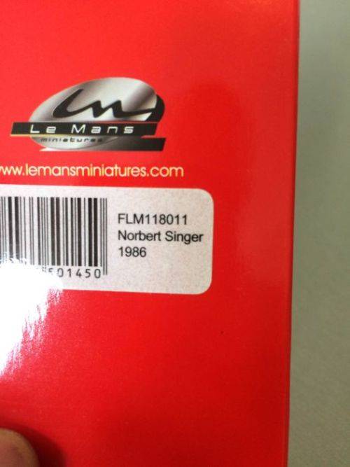 Le Mans figures - 1:18 - Norbert Singer ´Porsche´