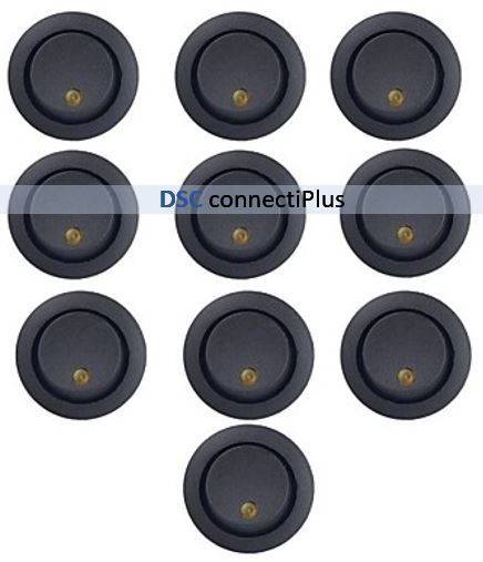 12V 16A Round LED Indicator 3 Pin On-Off SPST Toggle Switch for Car Boat Truck Trailer DIY (Black)